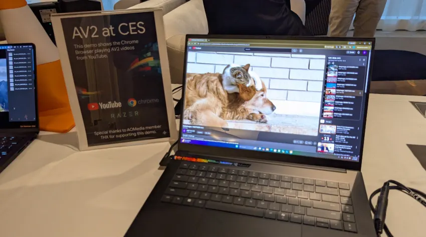 在消费级笔记本电脑上演示实时 AV2 解码